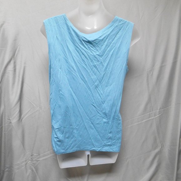 NWT Belly Basics blue sequin Maternity tank top M - Picture 3 of 4